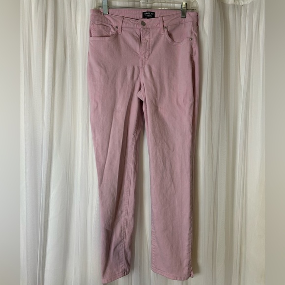 NYDJ Women's Straight Leg Curves 360 Jeans in Soft Pink - Picture 1 of 5
